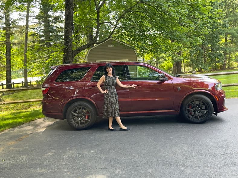 Jenn Standing Next To The 2026 Dodge Durango Srt Hellcat Jailbreak