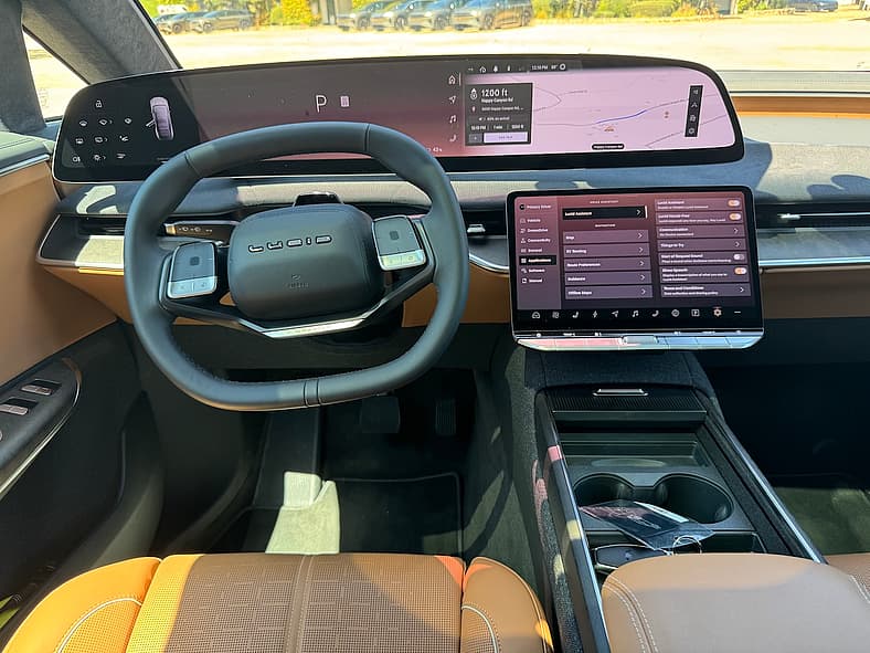 Lucid Gravity May be the Ultimate 3-Row SUV: Electric, Luxury, Minivan-Style Space 7 The View From The Driver'S Seat In The Lucid Gravity