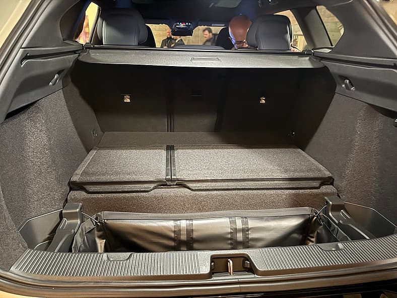 The Rear Cargo Area With Under-Floor Storage In The Volvo Ex60
