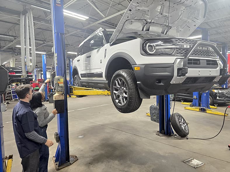 Lifting Up A Car To Perform An Mpi