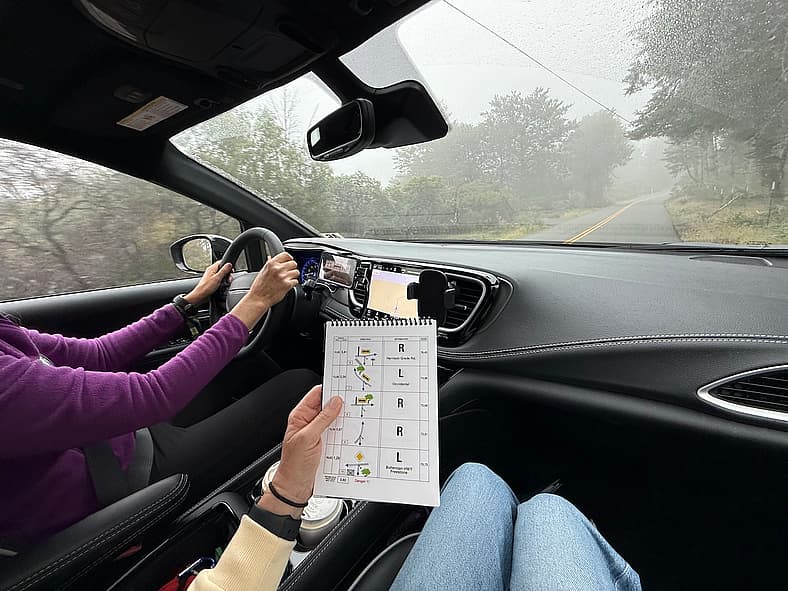 Driver And Navigator Working Together  Is Key To The Trinitē Road Rally 