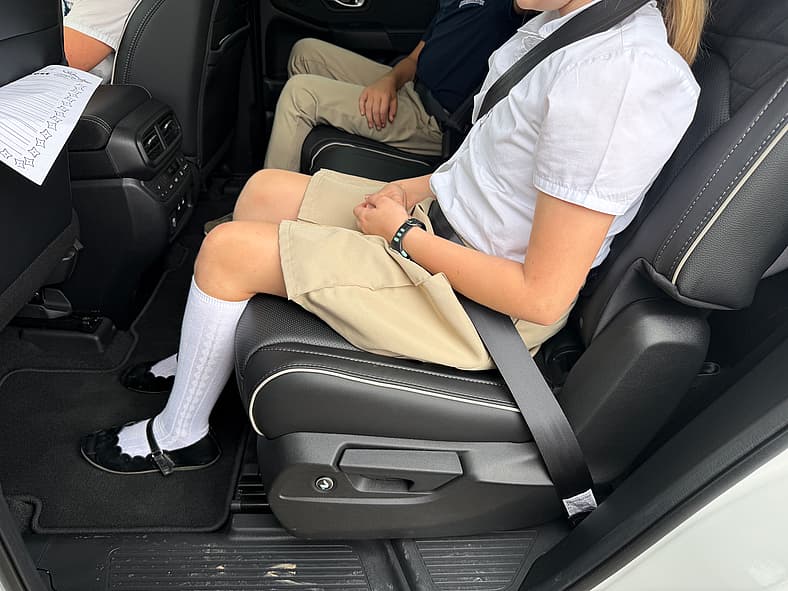 My Two Children Enjoying The Back Seat Of The 2026 Honda Pilot