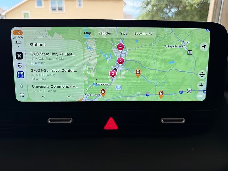 Plugshare'S Edited Selection Of Charge Stations On My Route