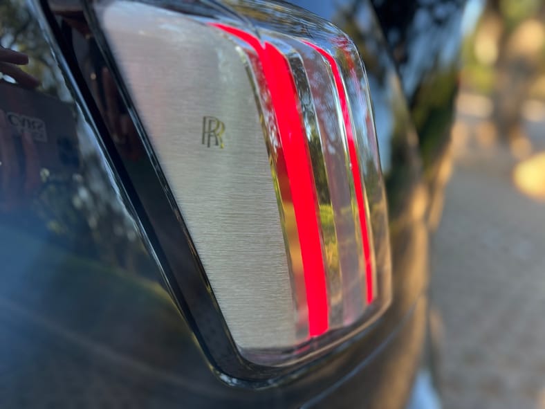 The Rr Logo Is Seen In The Tail Lights