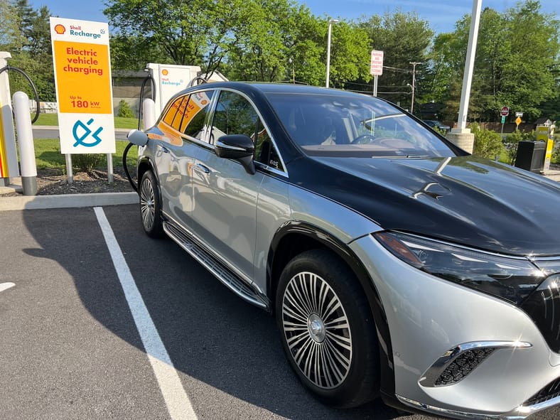 What Its Like to Drive the World's Fanciest Mercedes-Benz: Mercedes-Maybach EQS 680 Test Drive 13 Charging The Mercedes-Maybach Eqs 680