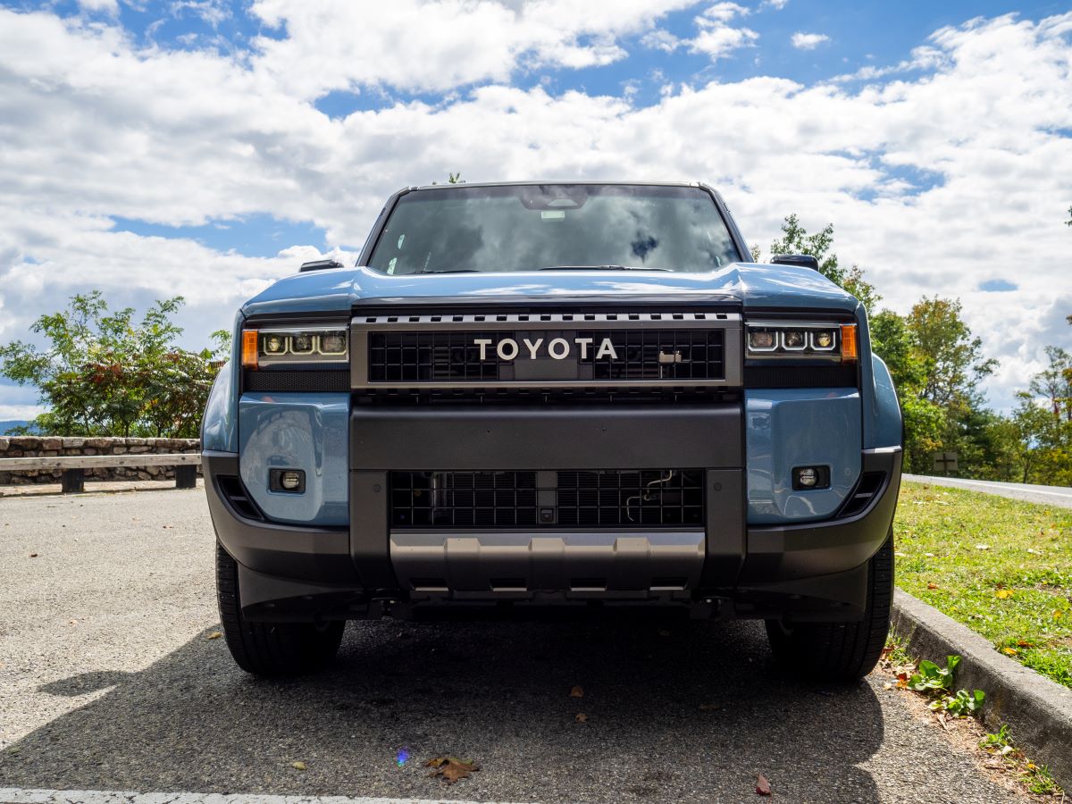 The Front Grille Of A 2024 Toyota Land Cruiser