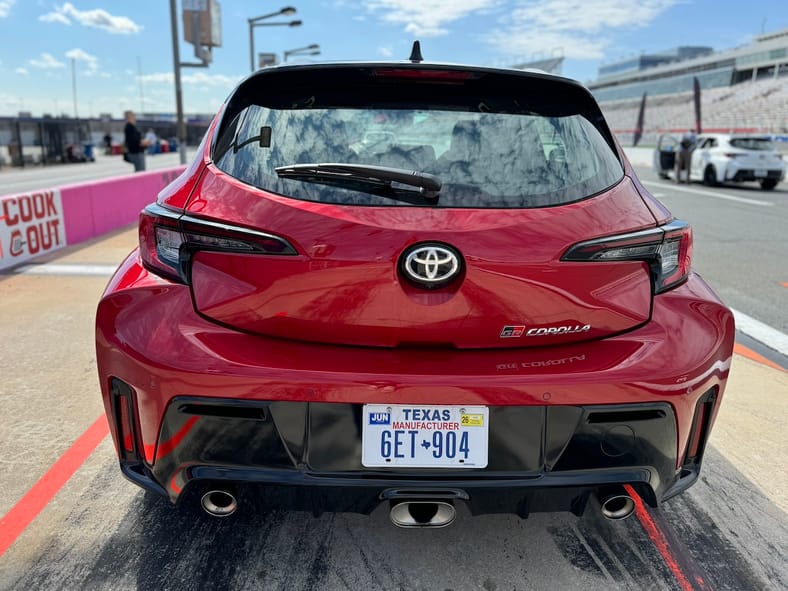 The 2025 Toyota GR Corolla DAT in Words, Pictures and Emotions 4 The Rear End Of The Toyota Gr Corolla Dat With Its Unique Bumper And Lower Diffuser