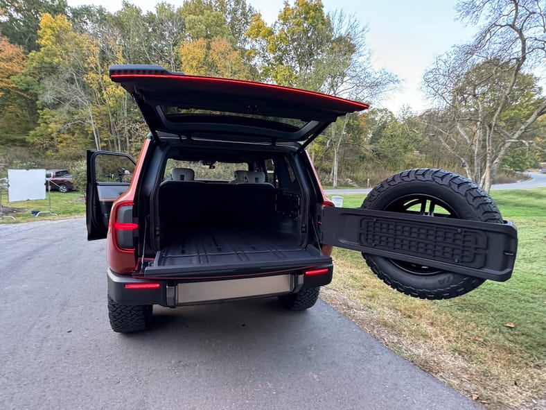 The Rear Of The Scout Traveler With A Swing Gate And A Lift Gate