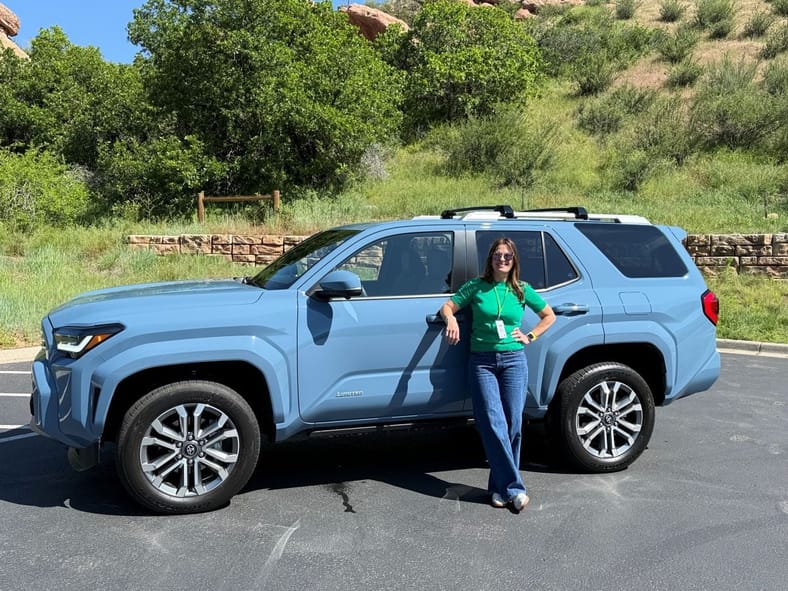 Standing In Front Of The 2025 Toyota 4Wd Suv 4Runner