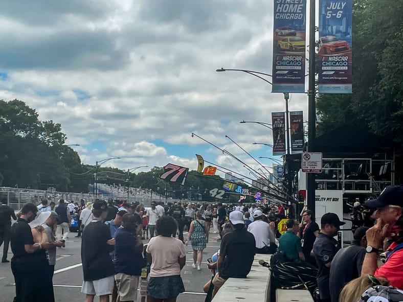 Standing In Pit Lane At The Nascar Chicago Street Race