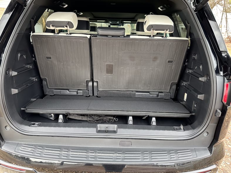 The Absymal Cargo Space Behind The Third Row Of The Toyota Sequoia