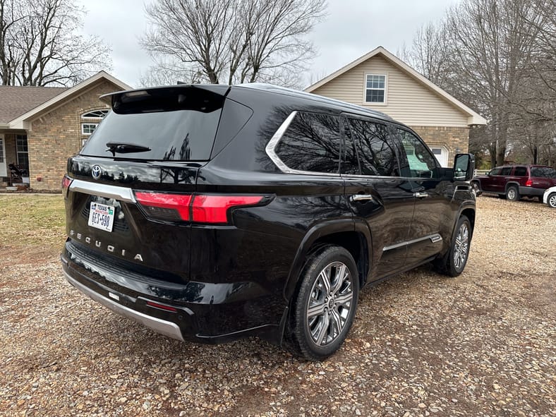 The Rear End Of The Toyota Sequoia Capstone