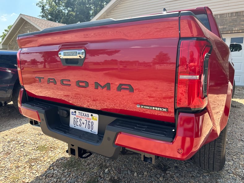 The Rear End Of The Toyota Tacoma Limited