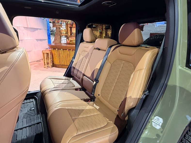 The Rear Seats Of The 2026 Jeep Recon Ev Suv