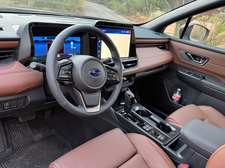 The Front Seat Of The 2026 Subaru Outback Touring Xt