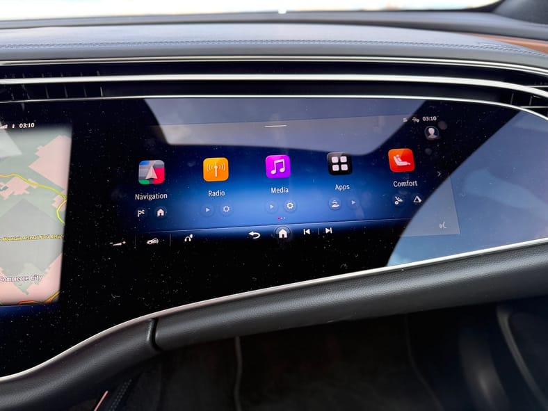 The Passenger Screen In The Mercedes-Benz E450 All Terrain