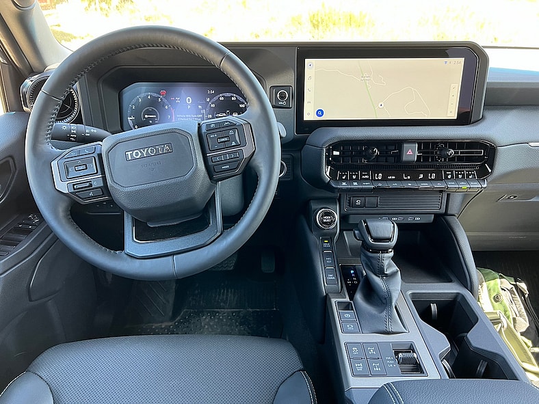 The Front Seat In The Toyota Land Cruiser