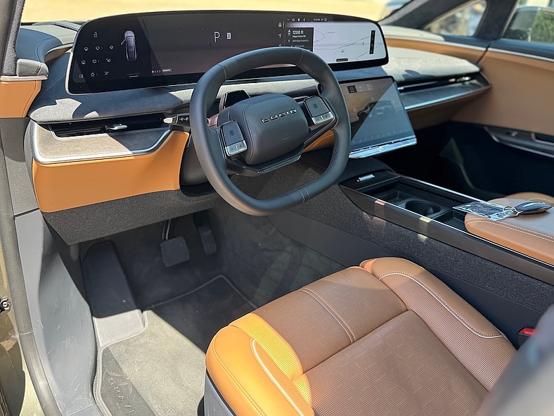 The Front Seat In The Lucid Gravity