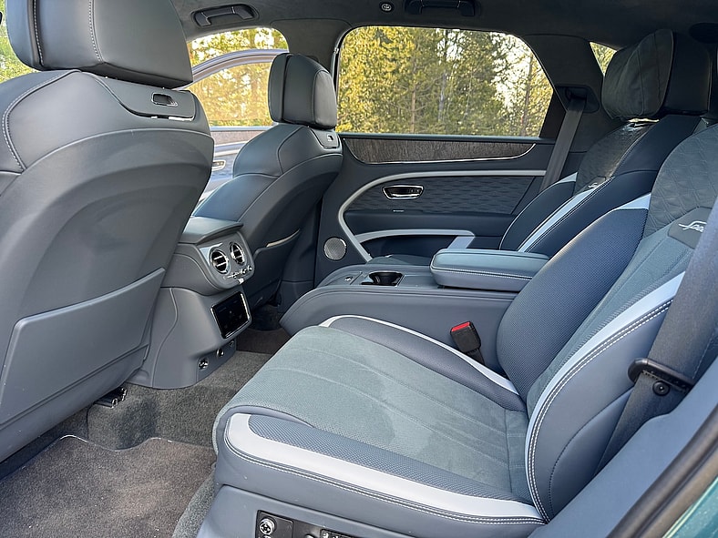 The Rear Seat In The Bentley Bentayga Speed