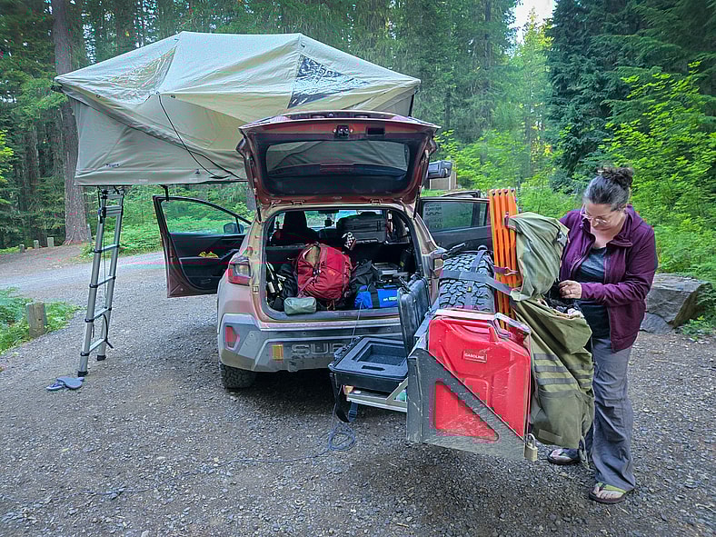 Getting The Campsite Ready For The Night