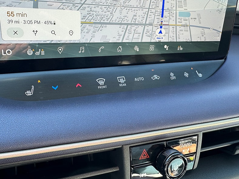 The Flat Haptic Climate Control Panel In The 2026 Nissan Leaf