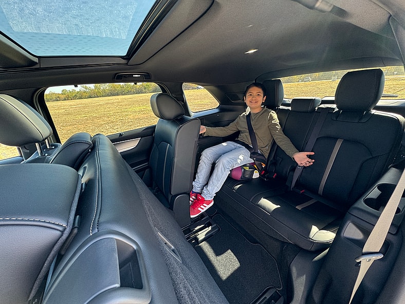 My Son Sitting In The Third Row Of The 2026 Mazda Cx-90