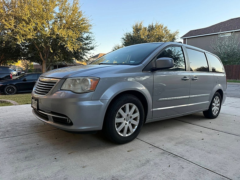 The Front End Of Our Minivan, A 2014 Chrysler Town &Amp; Country