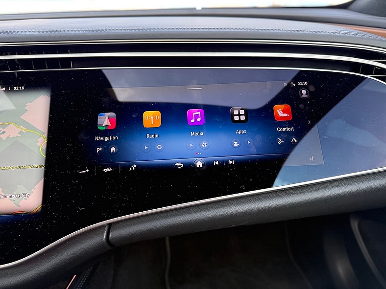 The Passenger Screen In The Mercedes-Benz E450 All Terrain