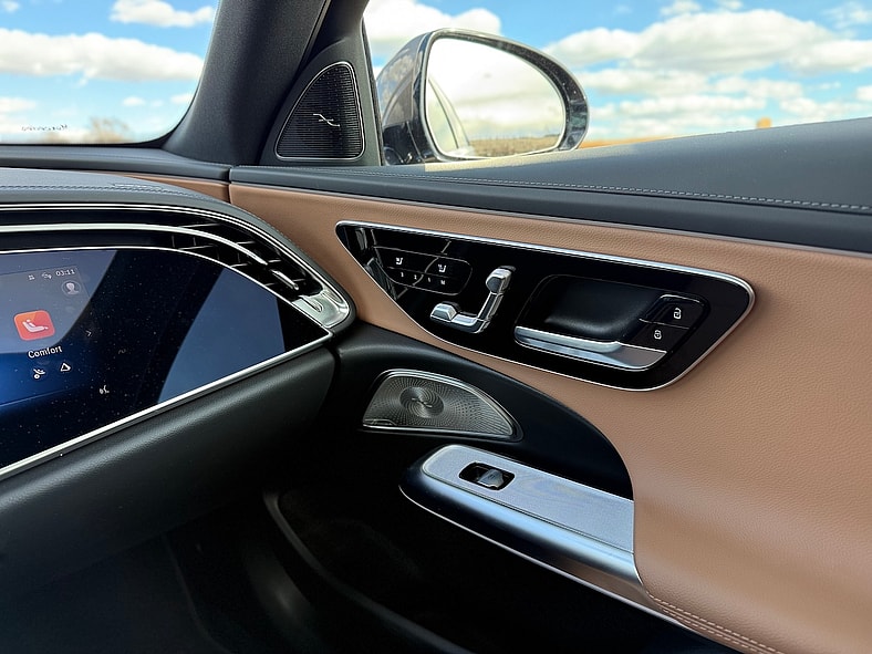 Seat Controls Sit On An Elegant Door Panel In The Mercedes-Benz E450 All Terrain