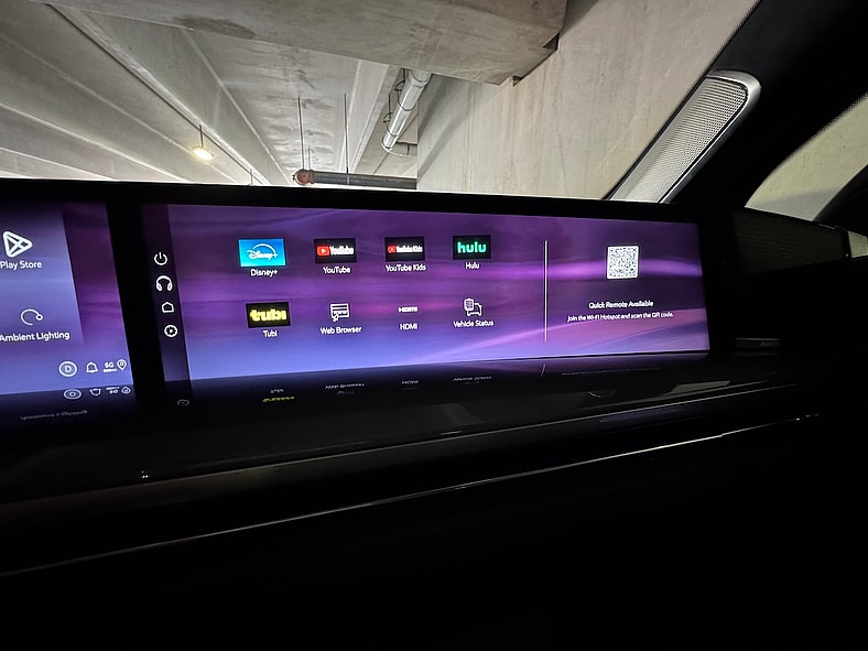 The Passenger Screen In The Cadillac Escalade Iq