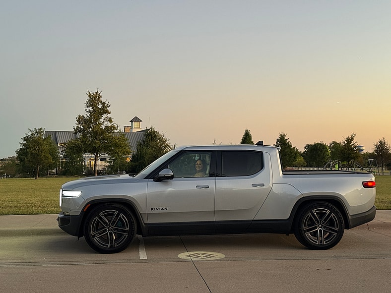 My Mom Enjoying The Rivian R1T Quad
