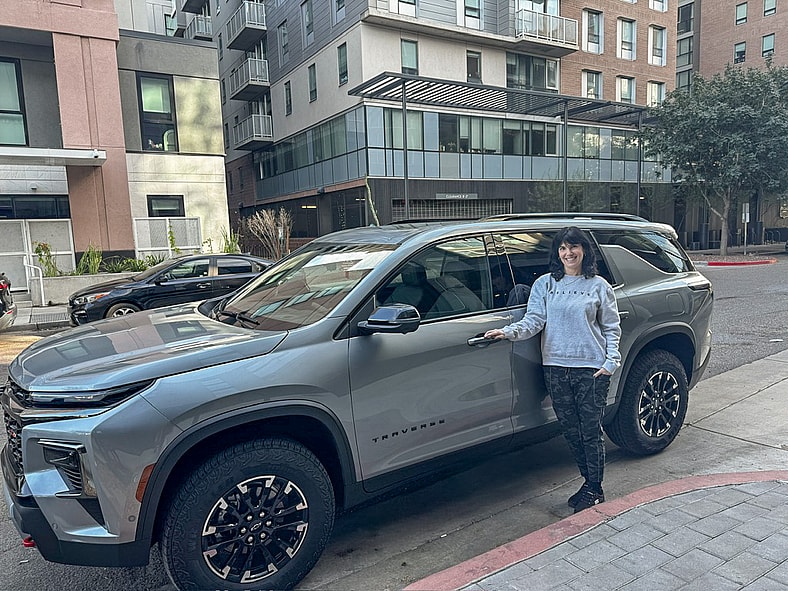Jenn Mitchell Standing With The 2026 Chevy Traverse Zl1