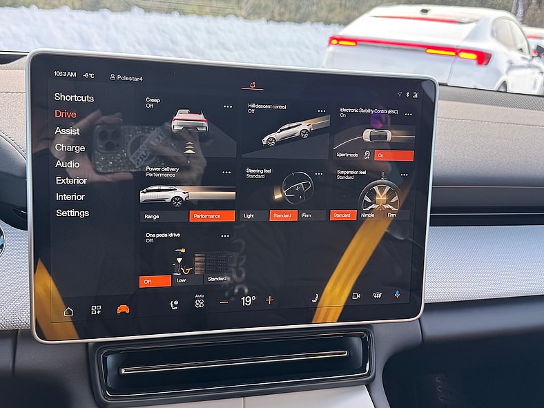 The Drive Settings On The Polestar 4