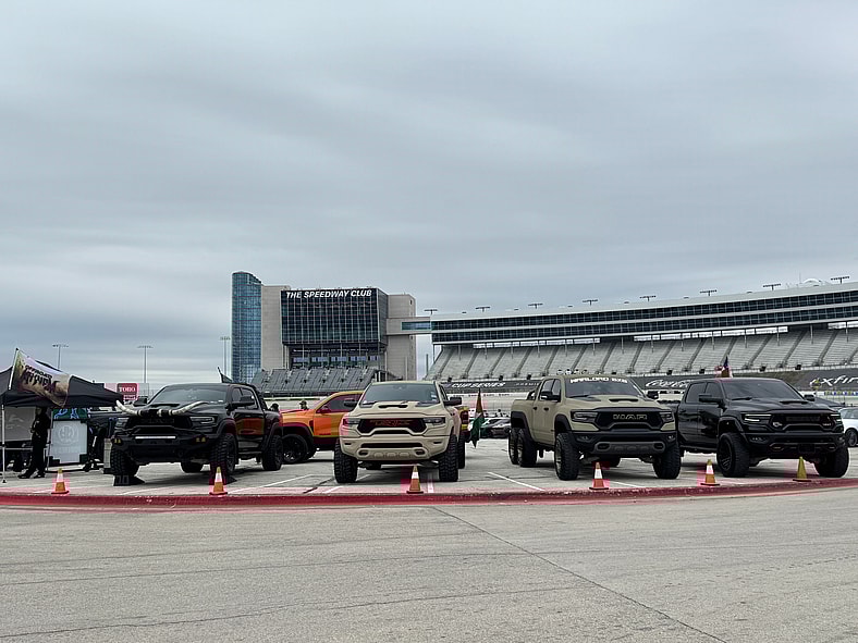 Ram Trx Trucks Lined Up For Fans To Enjoy During The Mopar Heaven Event In Texas