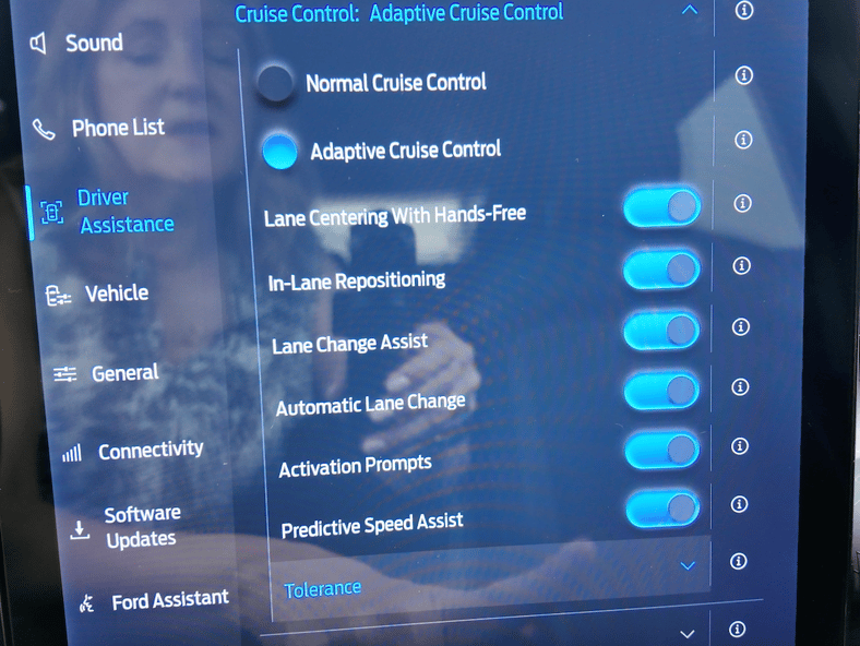 Ford Blue Cruise 1.5 Settings