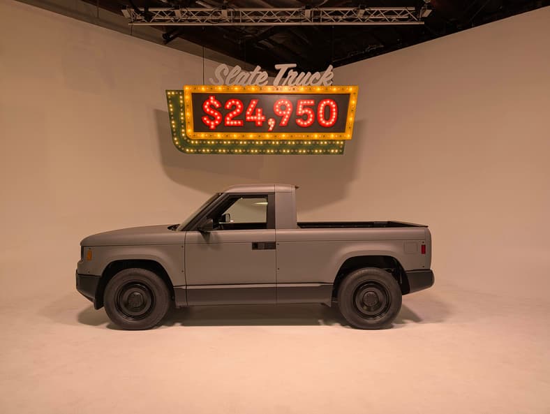 A Shot Of The Slate Ev With The Price Declaration