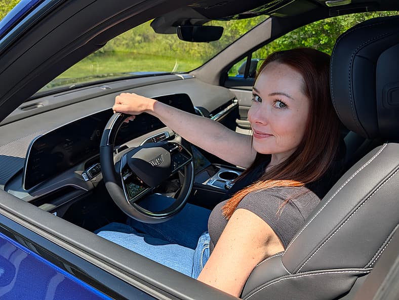 Sitting In The Driver'S Seat Of The 2026 Cadillac Vistiq