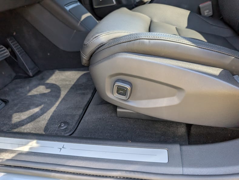 EV Innovation Meets Inclusivity: How the 2025 Polestar 3 Caters to All Drivers 7 The Seat Adjustment Function For The 2025 Polestar 3 On The Left Side Of The Driver'S Seat