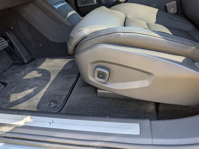 EV Innovation Meets Inclusivity: How the 2025 Polestar 3 Caters to All Drivers 7 The Seat Adjustment Function For The 2025 Polestar 3 On The Left Side Of The Driver'S Seat