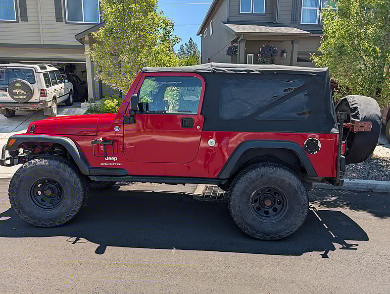 The Side Profile Of My Jeep After Washing The Soft Top