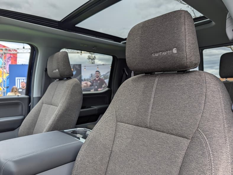 The Interior Of The Ford F-250 Super Duty Carhartt Edition