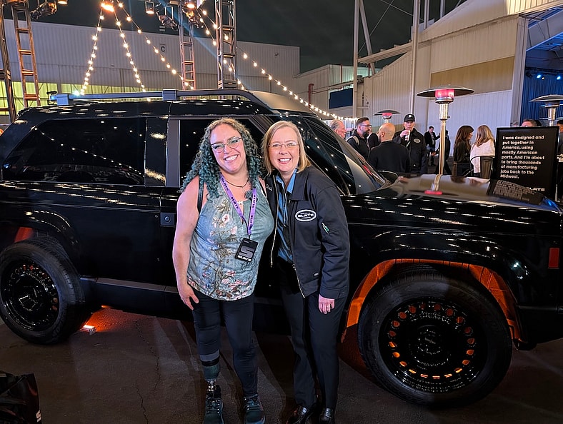 Slate Auto Ceo Chris Barman And Liv Leigh