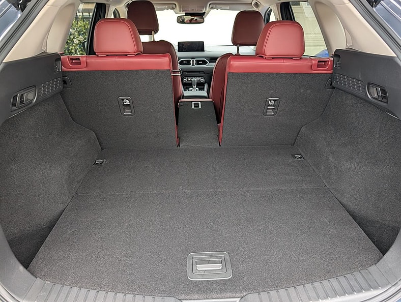 The 2025 Mazda CX-5 Carbon Edition: A 'Just Right' Fit in a Crowded SUV Market 7 The Trunk Space And Pass Through Section Of The Cx-5 Carbon