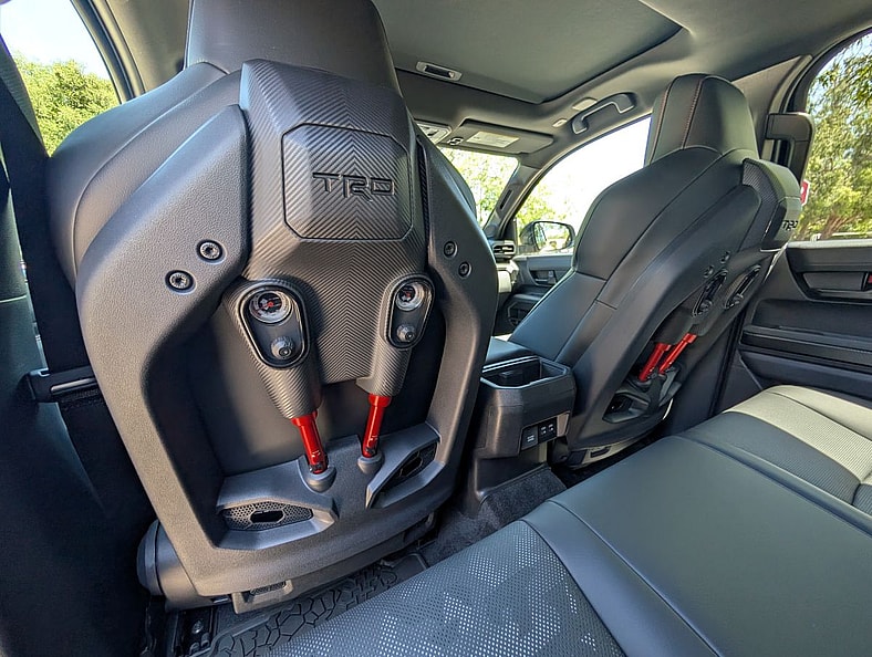The Back Of The Front Seats In The 2025 Toyota Tacoma Trd Pro
