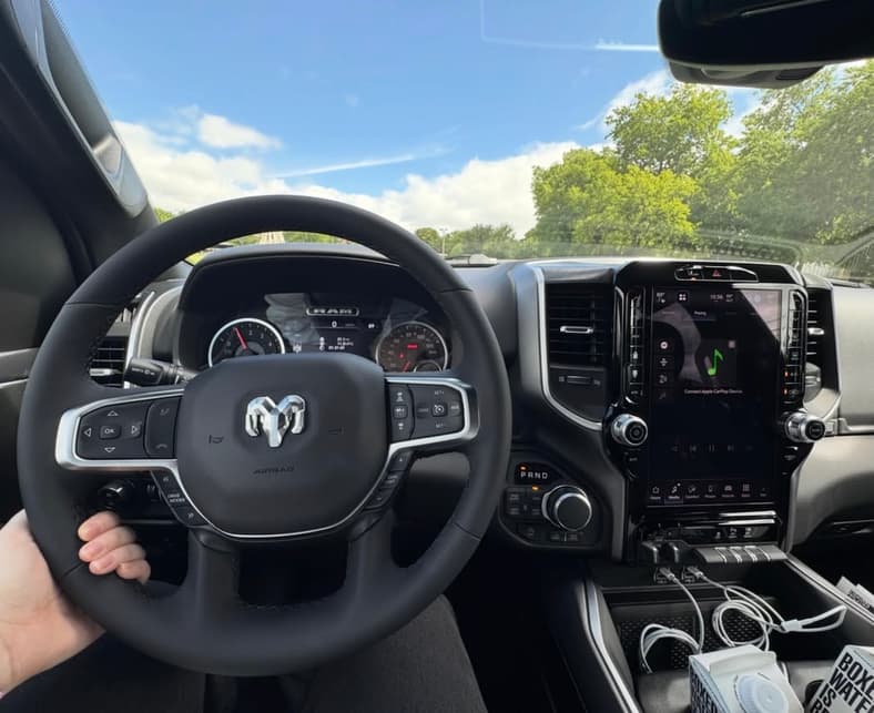 The View From The Driver'S Seat In The Ram 1500 Limited Longhorn