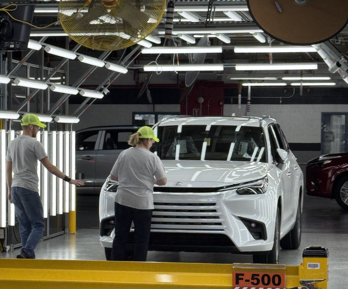 Team Members Give This Lexus Tx A Quality Check Before It Heads To The Final Line