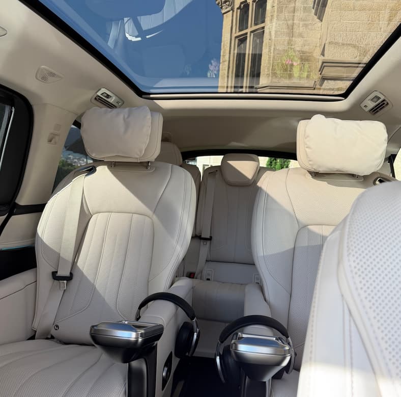 The Interior Of The Mercedes-Benz Vle Luxury Electric Minivan