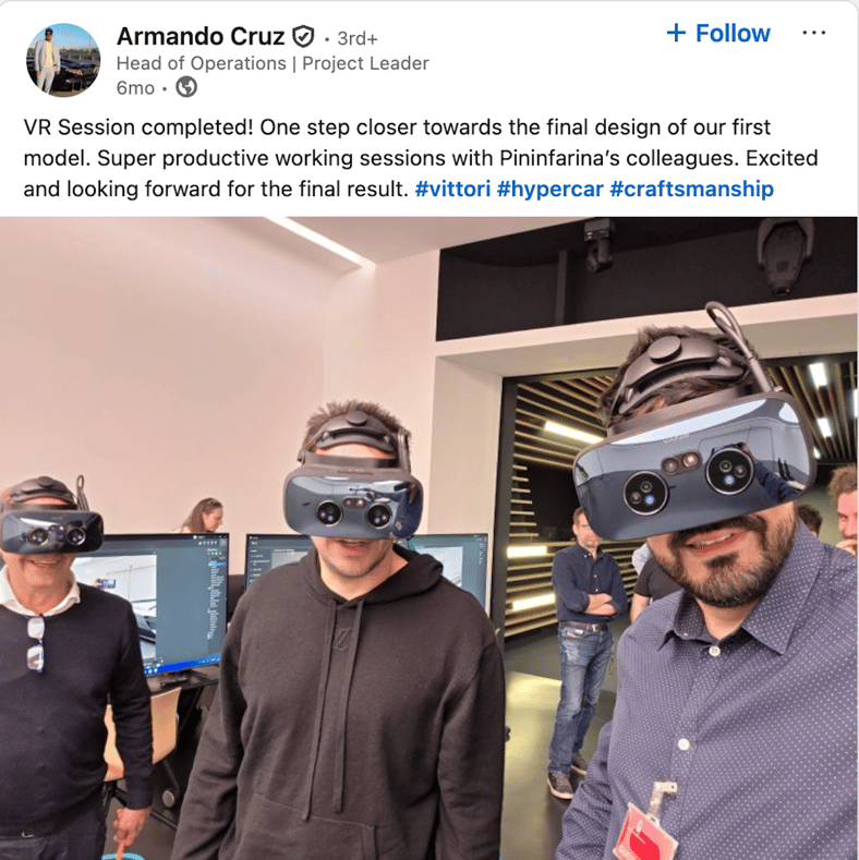 Supercar Brand Vittori Debuts, But This is Just the Start. Redefining Luxury Travel Is Next 3 Armando Cruz And Colleagues Use Vr In The Design And Development Of The Vittori Turbino