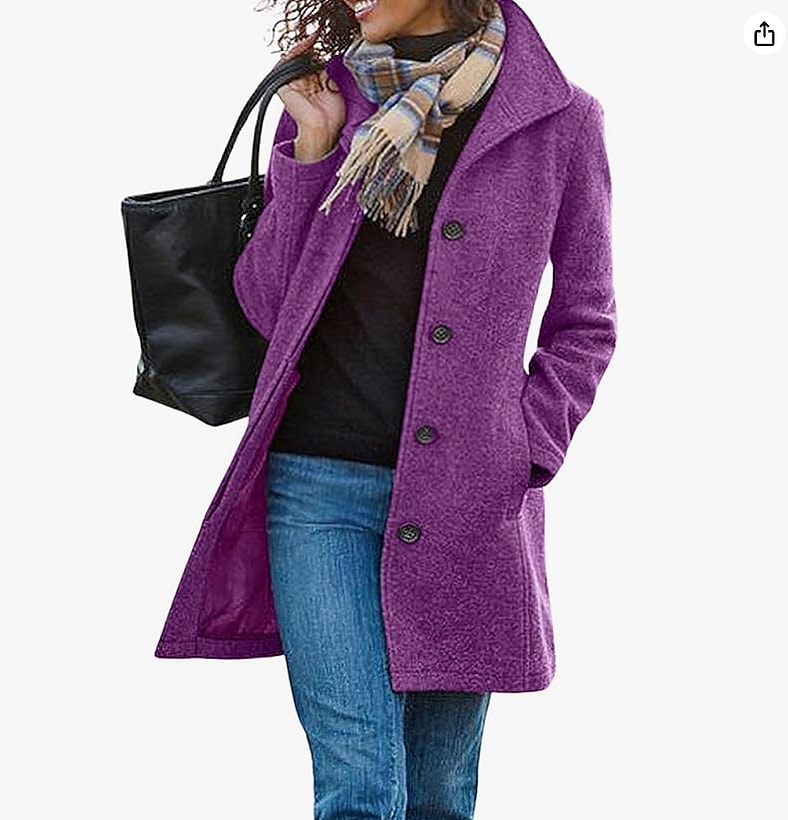 A Shorter Lightweight Wool Winter Coat