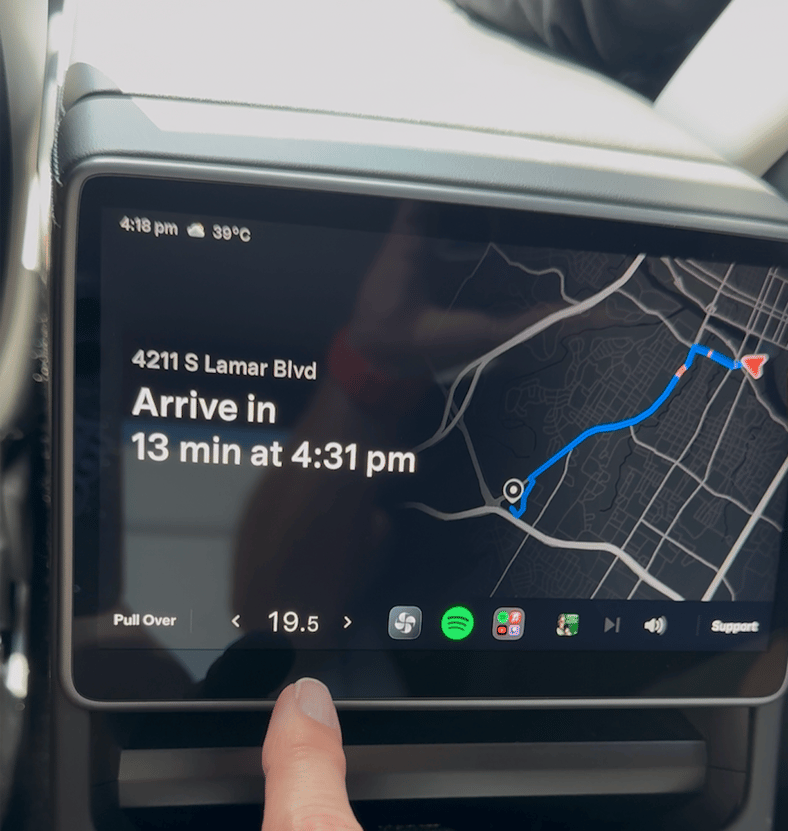 The Rear Screen In The Tesla Robotaxi